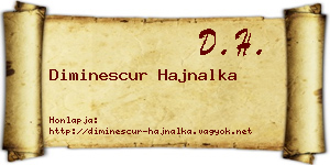 Diminescur Hajnalka névjegykártya