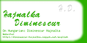 hajnalka diminescur business card
